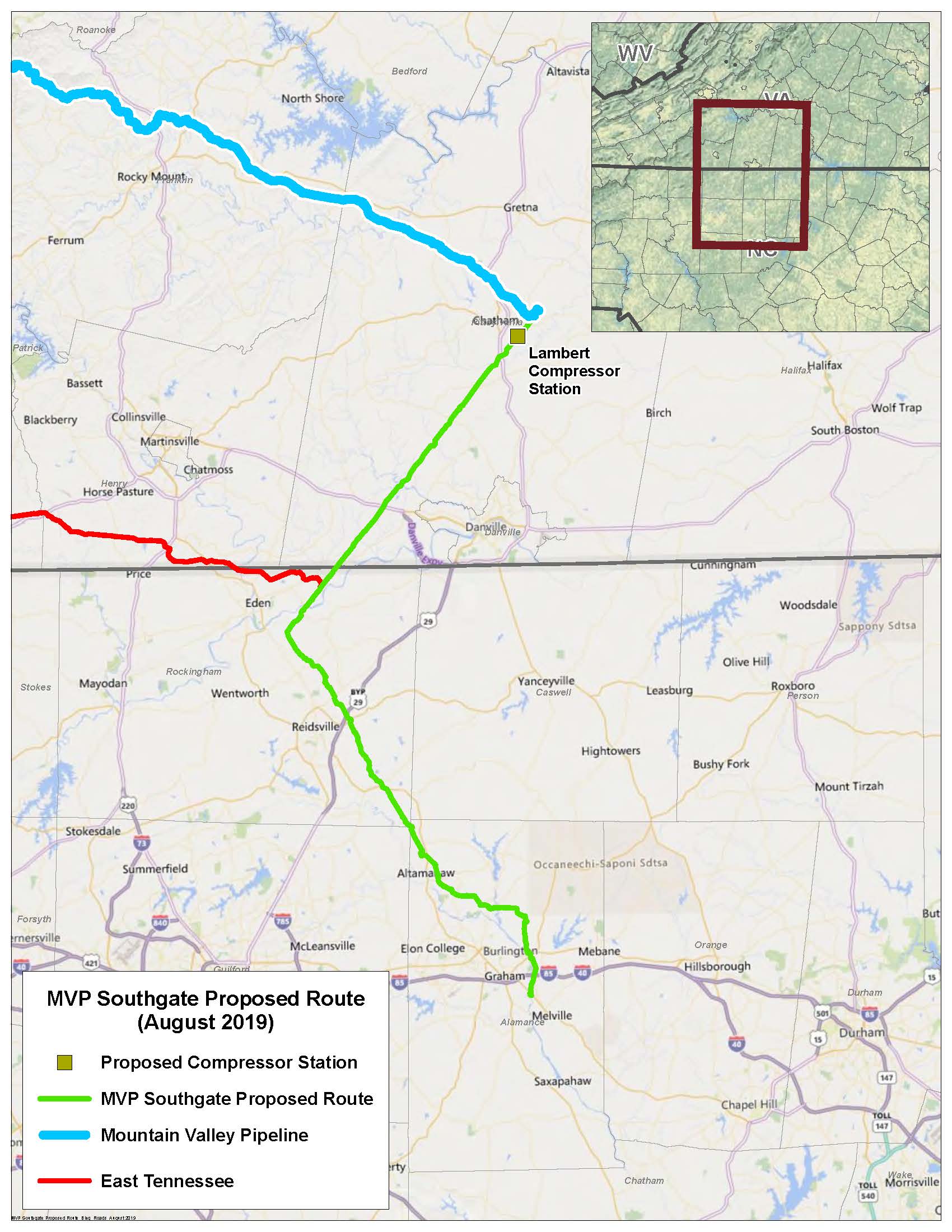 Maps MVP Pipeline Map Proposed Route MVP Southgate